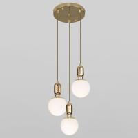 Подвесной светильник со стеклянными плафонами 50151/3 золото Eurosvet Bubble