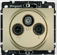 Legrand DIY Galea Life Титан Розетка TV-FM-SAT 1,5 dB