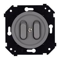 BIRONI Шедель Бриз Титан матовый Кнопка 2-кл (клавишная, скрытый монтаж)