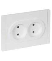 IEK FORTE&PIANO Белый Розетка 2-я б/з безвинтовое крепление 10А FP226