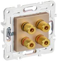 IEK SKANDY Песочный Аудиорозетка 4-ая SK-A01Sa IEK SKANDY Песочный Аудиорозетка 4-ая SK-A01Sa