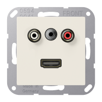 JUNG 2x Cinch Audio (RCA) / Stereo Jack (TRS 3.5 mm) / HDMI, слоновая кость