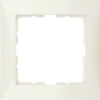 Berker S.1 Белый с блеском (бежевый) Рамка 1-местная