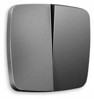 Лицевая панель OMEGA (Антрацит серый) для 2-клавишных выключателей QUANT OP6530