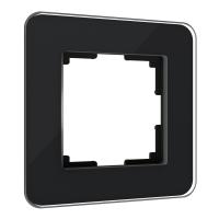 Рамка из стекла на 1 пост Elite черный W0012448