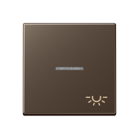 JUNG клавиша с символом "свет" с линзой, мокка