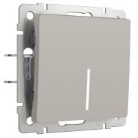 Выключатель одноклавишный проходной с подсветкой (дымчатый) W1212104