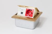 SPL Люк на 2 поста (45х45), латунь, с металлической коробкой, IP44