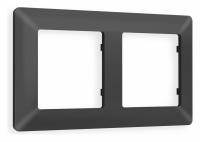 Рамка ALFA Line (Графит Мягкое касание) 2-ая AF110802