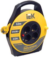 IEK Катушка УК10 с т/з 4 места 2Р+PЕ/10м 3х1,0 мм2 Industrial