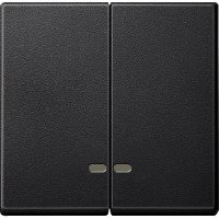 SE Merten SM Антрацит Клавиша 2-ая с подсветкой