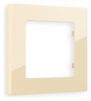 Рамка ALFA Techno (Бежевый глянец) 1-ая AF220301