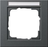 Gira E2 Антрацит Рамка 1-ая с полем для надписи