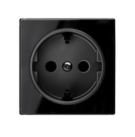 ABB SKY Стекло чёрное Накладка для розетки SCHUKO