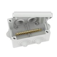 DKC Коробка уравнивания потенциалов, 12 зажимов, 6 вводов  д.25мм,120х80х50мм, IP55