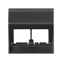 Simon Cima 500 Графит Адаптер для 2 шт RJ-45 CJ545.., CJ645.., CJ6A45F + MD67, наклон, 50х50мм,