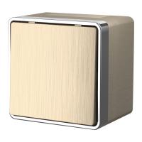 Выключатель одноклавишный влагозащищенный Gallant шампань рифленый W5010210