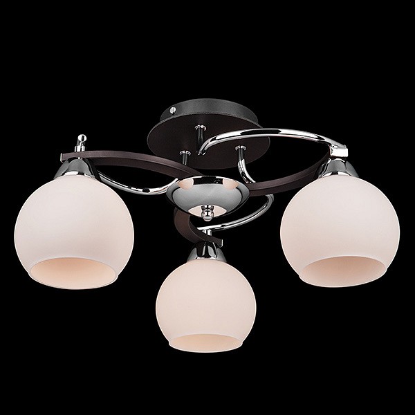 Люстра с плафонами 9654/3 хром / венге Eurosvet Larion