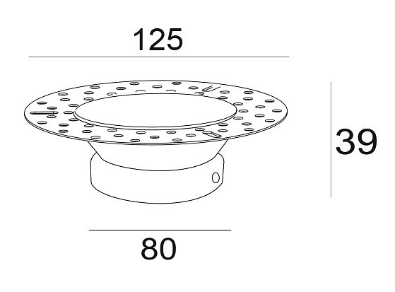Встраиваемый светильник DL042-01B Maytoni Dot