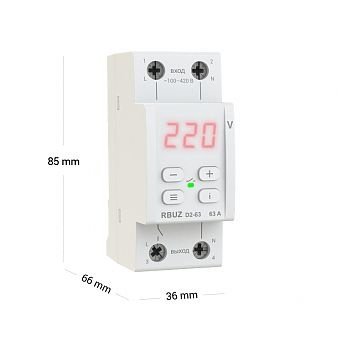 Welrok D2-63 red реле напряжения 63 А (max 80 A) 13 900 ВА