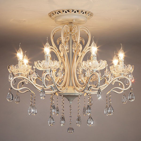 Люстра с хрусталем 12205/8 белый Eurosvet Etna