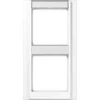 JUNG A 500 Белая Рамка 2-ая с шильдиком вертикальная