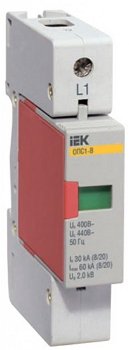 IEK KARAT Ограничитель имп. перенапр. ОПС1-B 1Р In=30kA Un=400B Im=60kA