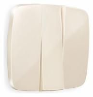 Лицевая панель OMEGA (Бежевый глянец) для 3-клавишных выключателей QUANT OP3050