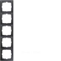 Berker S.1 Антрацит матовый Рамка 5-местная