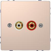 SE Merten D-Life Шампань Аудиорозетка с модул. тюльпан