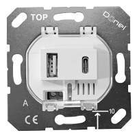 Donel USB зарядное устройство, 3.1A. тип A:max 18W, тип С:max 32W, белый, серия DUSB, DUSB3100WCF
