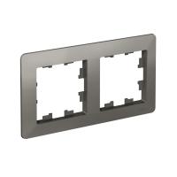 Systeme Electric AtlasDesign Air Сталь/дымчатый черный Рамка 2-ая