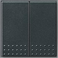 Gira TX-44 Антрацит Выключатель 2 клав. с самовозвратом в сборе