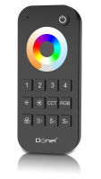 Donel RGB+CCT пульт дистанционного управления, 4 зоны, черный, зона охвата 30м, DN18302RGBCCTRC