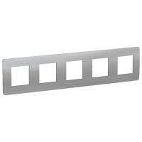 SE Unica Studio Алюминий Рамка 5-ная