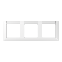 JUNG Рамка 3-кратная с полем для надписи для горизонтальной установки белая