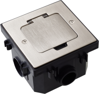 Лючок Surface 2 мод. (1 мод. 45х45 мм.), никель, IP44, (с уст. набором)