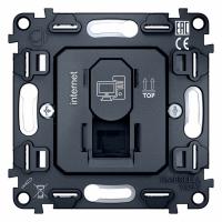 Механизм компьютерной розетки RJ-45 (8P8C) CAT6 1000 Base-T с автоматической защитной шторкой QUANT VM188