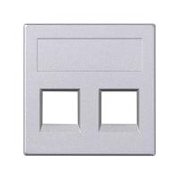 Simon Cima 500 Алюминий Адаптер для 2 шт RJ-45 CJ545.., CJ645.., CJ6A45F, 50х50мм,