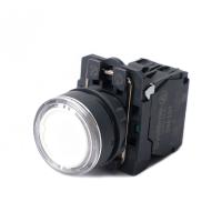 Systeme Electric Кнопка SB5 с подсветкойкой в сборе модульная 22мм белая пластик 24ВDC 1НО