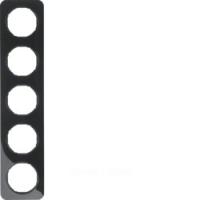 Berker R.1 Черный Рамка 5-местная