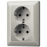 JUNG Штепсельная розетка SCHUKO 16A 250V~ сдвоенная благородная сталь