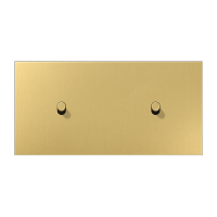 JUNG LS1912 Латунь классик Центральная плата, 2 поста, для горизонтальной установки, тумблеры 1+1,цилиндр; метал. исполнение