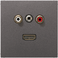 JUNG 2x Cinch Audio (RCA) / Stereo Jack (TRS 3.5 mm) / HDMI, антрацит