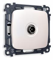 Комплект механизма TV розетки проходной OMEGA MO213030 Жемчуг 5-1000 MHz 4dB QUANT