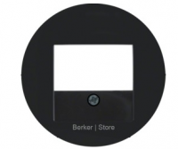 Berker R.1, R.3, R.8 Черный Центральная панель для розетки TAE