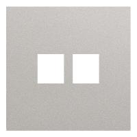 Лицевая панель для двойной информационной розетки, платина (35442 PL)