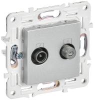 IEK SKANDY Серебряный Розетка двойная TV+SAT SK-A13S