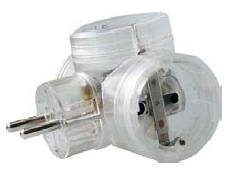 Legrand Элиум Прозрачный Блок розетка 3-я 2Р+Е, 16А, горизонтальное подключение, пластик