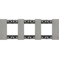 BT Living now Сталь Рамка немецкий стандарт 3 поста (2+2+2 мод)